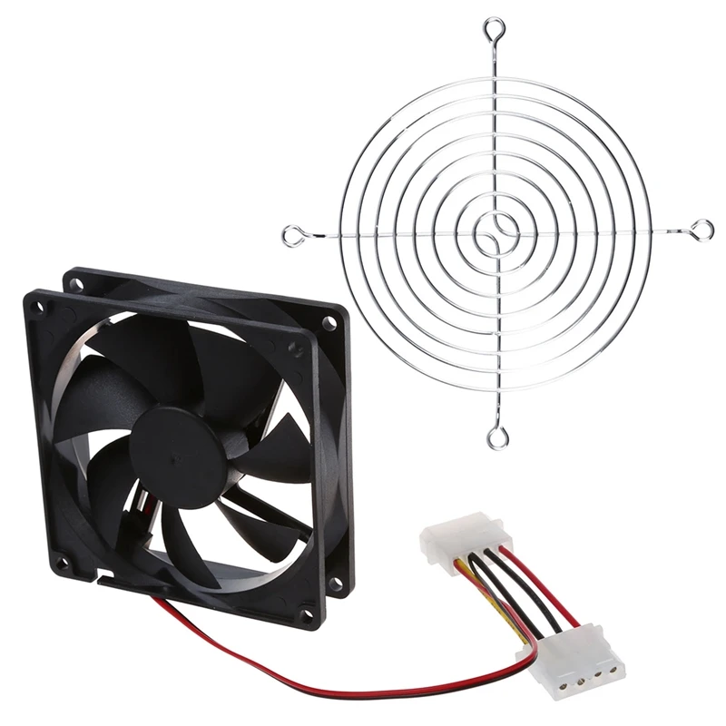 3Pcs 120Mm 4.7Inch Metal Fan Guard Protective Grill With DC 12V 4 Pin Black Plastic PC Cooling 90Mm X 25Mm |