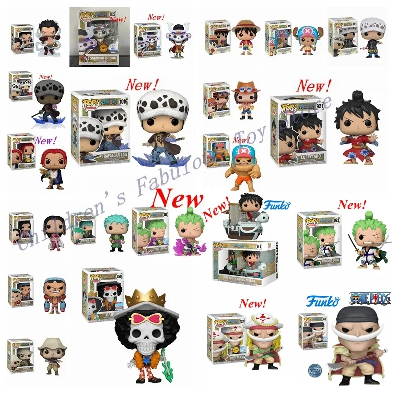 Новая игрушка FUNKO POP ONE PIECE Samurai Brook Luffytaro Chooper Shanks Law модель экшн-фигурки игрушки для