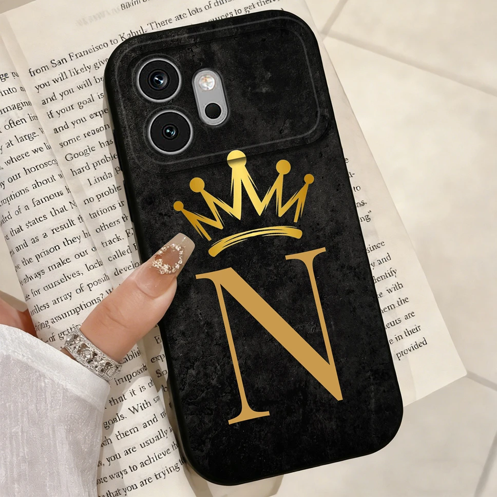 Фото Чехол для телефона Honor 600 Pro 5G Luruxy Crown A to Z Letters, гладкий защитный противоударный чехол для Honor600 Pro Fundas Capa №5