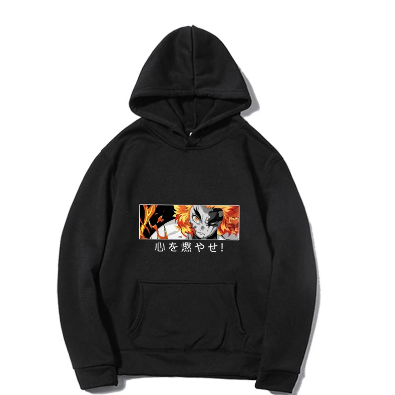 

Demon Slayer Mens Hoodie Anime Pullovers Tops Long Sleeves Male Cloth unisex coat