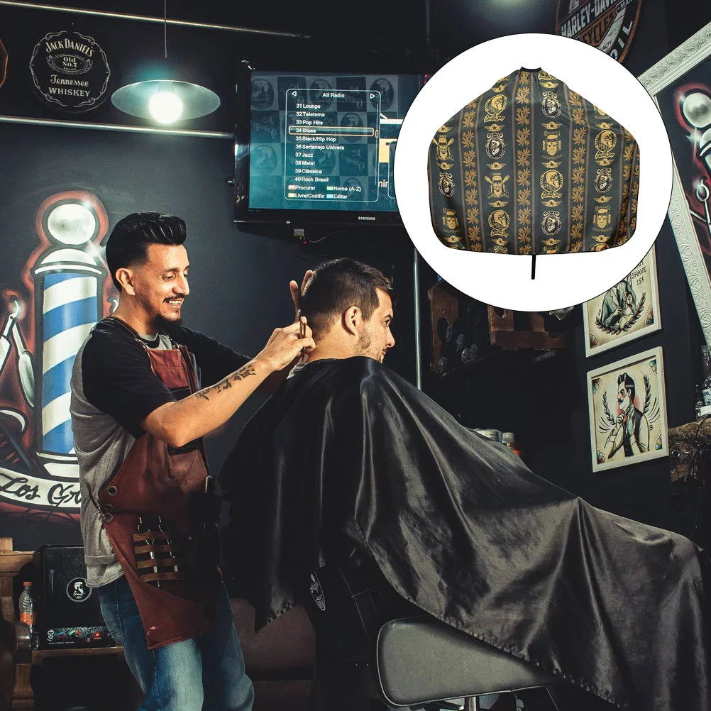 

Hair Cape Cutting Barber Apron Hairdresser Haircut Salon Cloth Cover Stylist Retro Gown Smock Coloring Adults Capes Styling