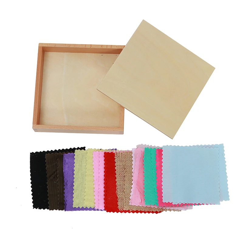 

Тканевая коробка Монтессори, Детские сенсорные игрушки, раннее обучение, деревянные Обучающие игрушки Монтессори для детей