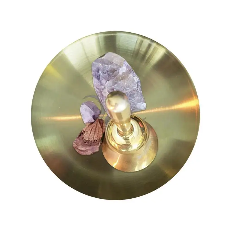 

Altar Ritual Plate Dish 14cm Stainless Steel Burning Candle Holder Offering Fruit Tray Zodiac Wheel Signs Witch Altar Plate For