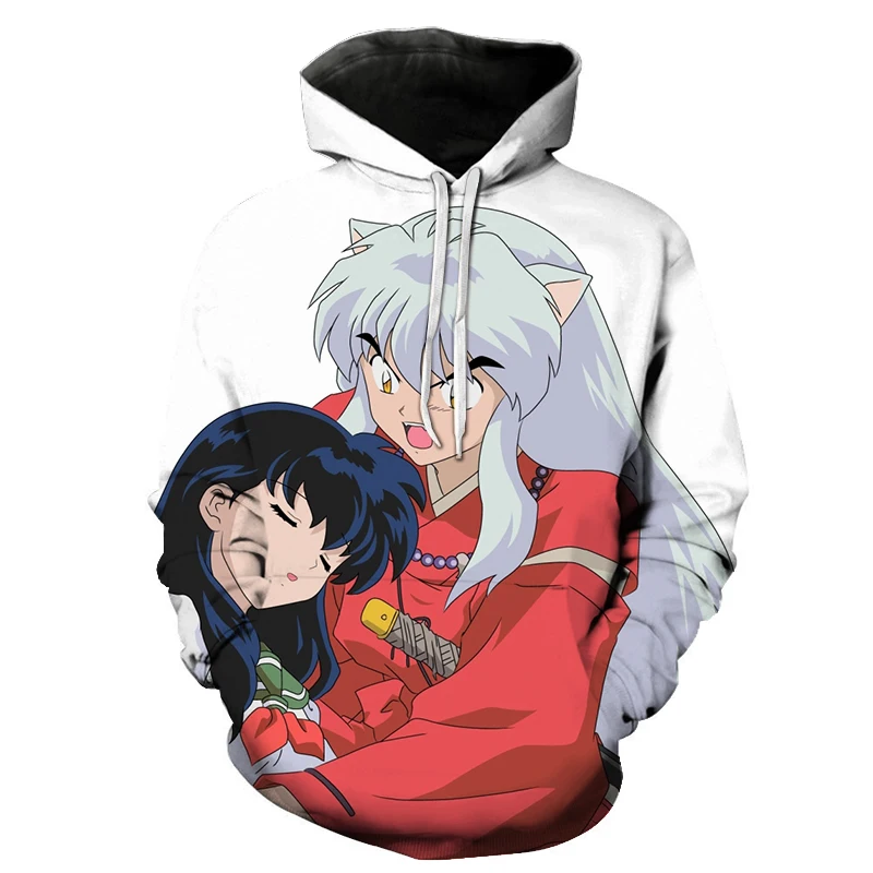 

Feudal Demon Inuyasha Sweatshirts Men Sesshoumaru Higurashi Kagome Anime Hoodies Cartoon Long Sleeve Pullovers Hip Hop Clothes