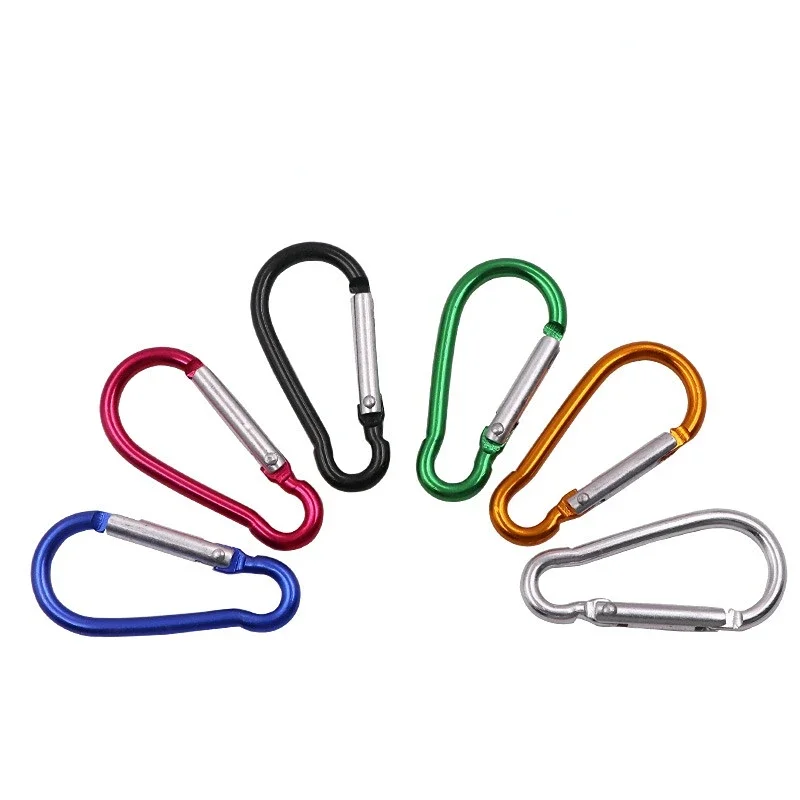 

10pcs Mini Carabiner Keychain Alluminum Alloy D-ring Buckle Spring Carabiner Snap Hook Clip Keychains Outdoor Camping Daily Use