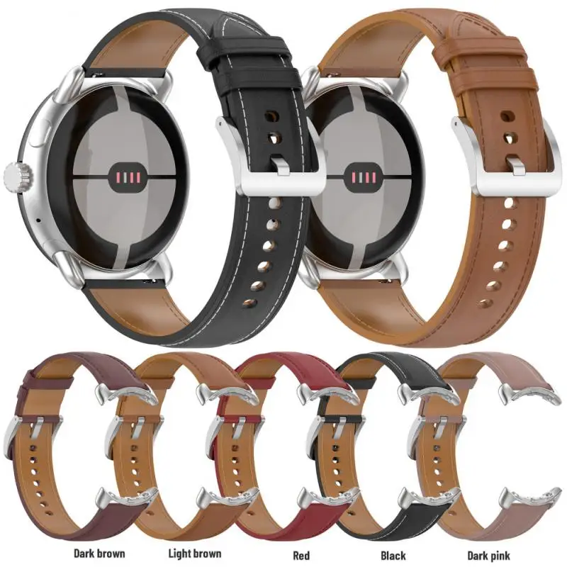 

For Google Pixel Watch Leather Strap High-end Calf Leather Watchband Replacement Strap Wristband for Google Pixel Watch