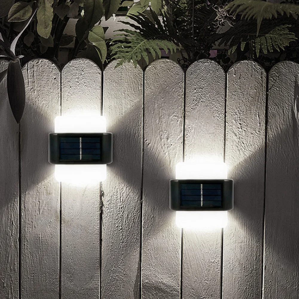 

2 Packs Outdoor Solar Lights Garden Decor Solar Wall Lamps Waterproof Street Lamp Gardening Exterior Decor for Home Garden Decor