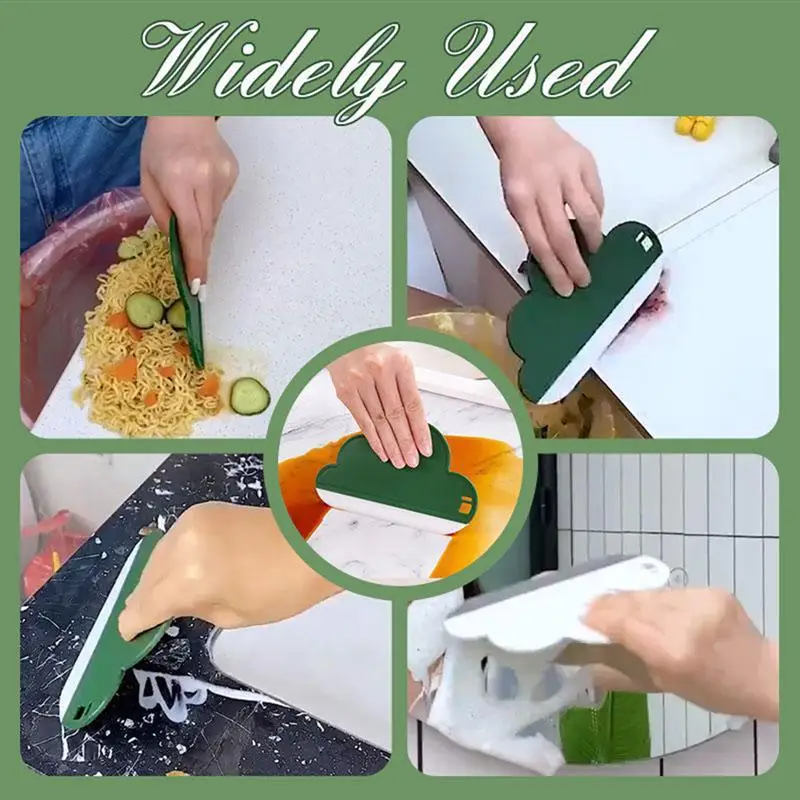 2pcs Soft Silicone Cloud Wiper Board Squeegee Glass Water Blade Scraper Household Cleaning Tools For Mirror Countertop |
