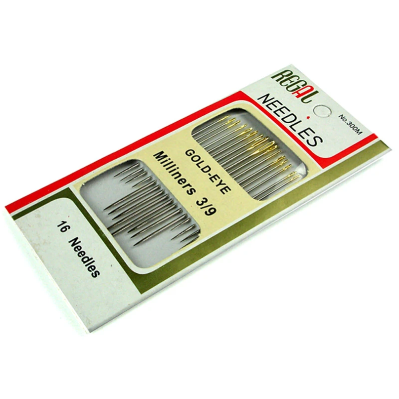 

16pcs Carbon Steel Sewing Needles Pretty High Quality Gold-eye Needle Economical Hand Sewing Tools DIY Sewing Supplies