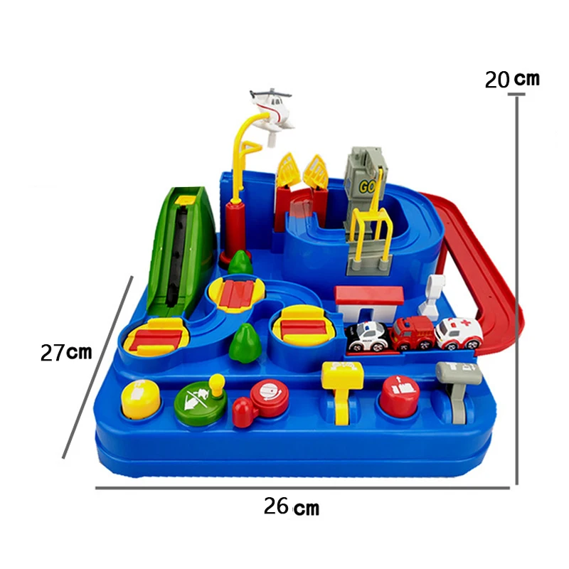 

Car Rescue Adventure Toy Train Rail Scale Model for Kids Montessori Boys Girl Xmas Gifts Racing Cars Mechanical Brain Table Game