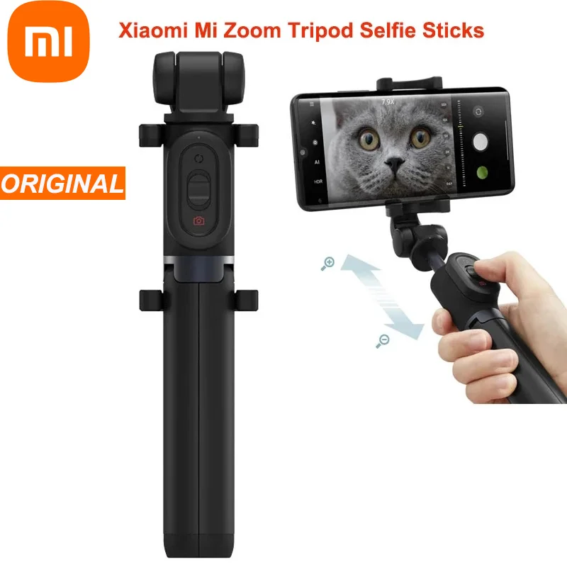 

2022 Xiaomi Mi Zoom Tripod Selfie Sticks WithBluetooth-compatible Remote Foldable Extendable For iOS Android 360° rotatable Best