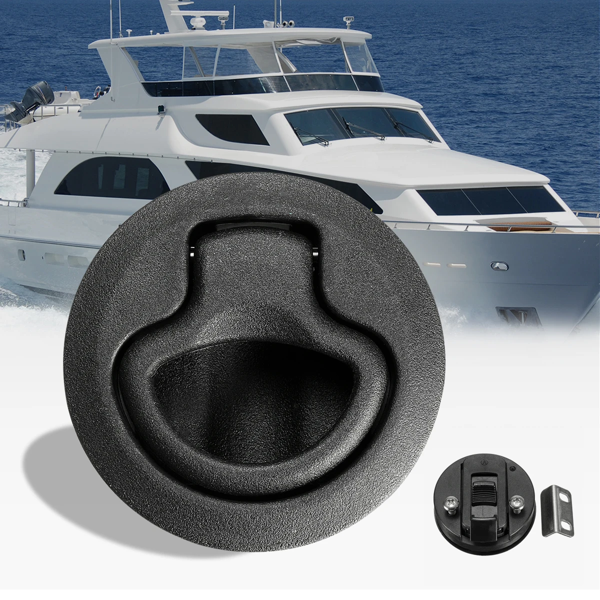 

1/2/4PCS Round Slam Hatch Latch Replacement Plastic Black For RV Marine Boat Southco M1-61