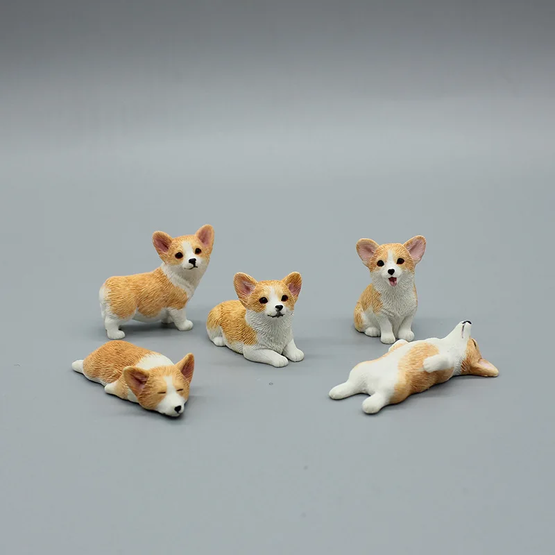 

Mini Corgi Resin Decoration For Birthday Gift Cute Creative Car Doll
