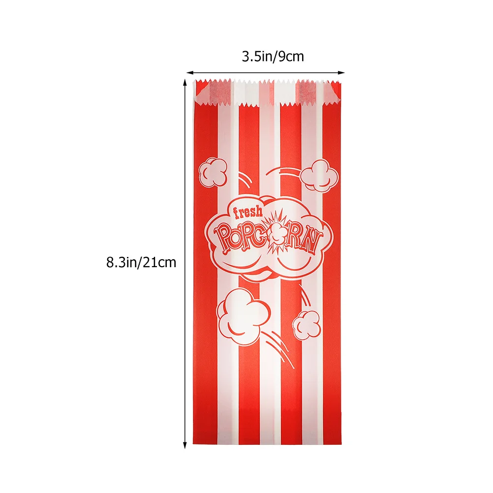 

100 Pcs Popcorn Packaging Bag Mini Accessories Large Paper Accessory Snack Supply Convenient Multi-function Snacks Bags Parties