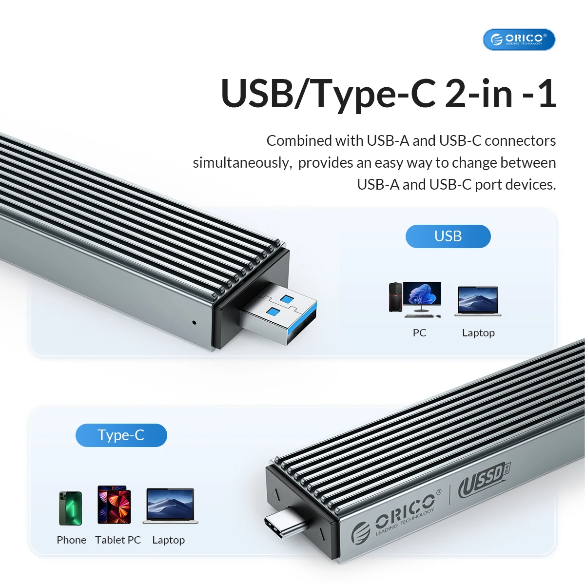 ORICO M.2 NVME NGFF Корпус SATA двойные протоколы M2 nvme sata ngff SSD жесткий диск USB Тип C Внешний HD