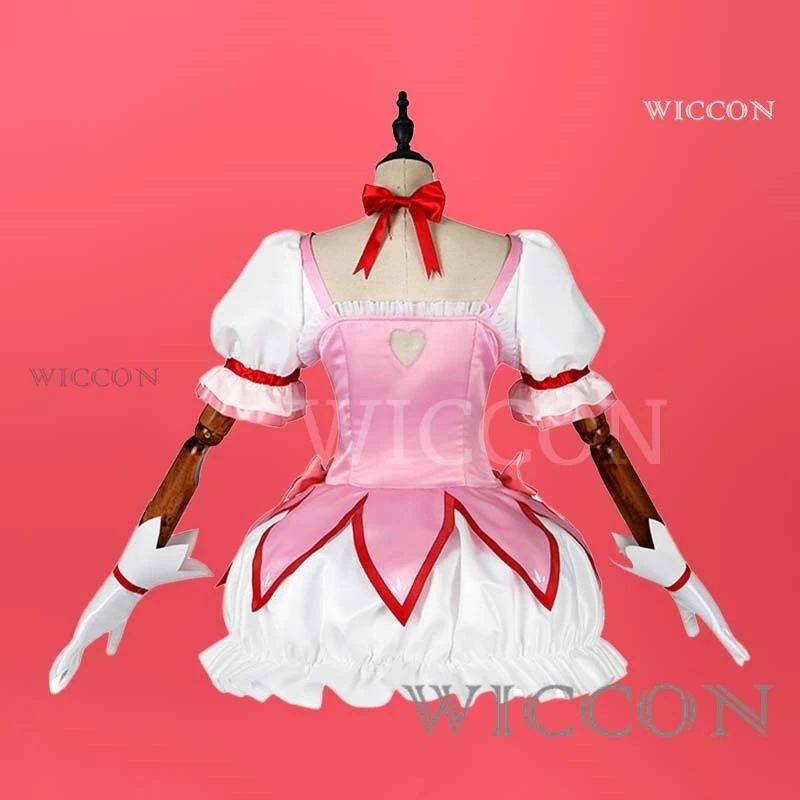 Puella Magi Kaname Madoka Косплей боевой костюм парик аниме Magica Хэллоуин искусственная