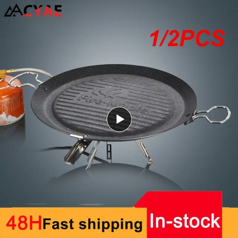 

1/2PCS Fire Maple Outdoor Grilling Pan Picnic Portable Non-stick Baking Pan BBQ Camping Picnic Frying Pan Bakeware 30cm