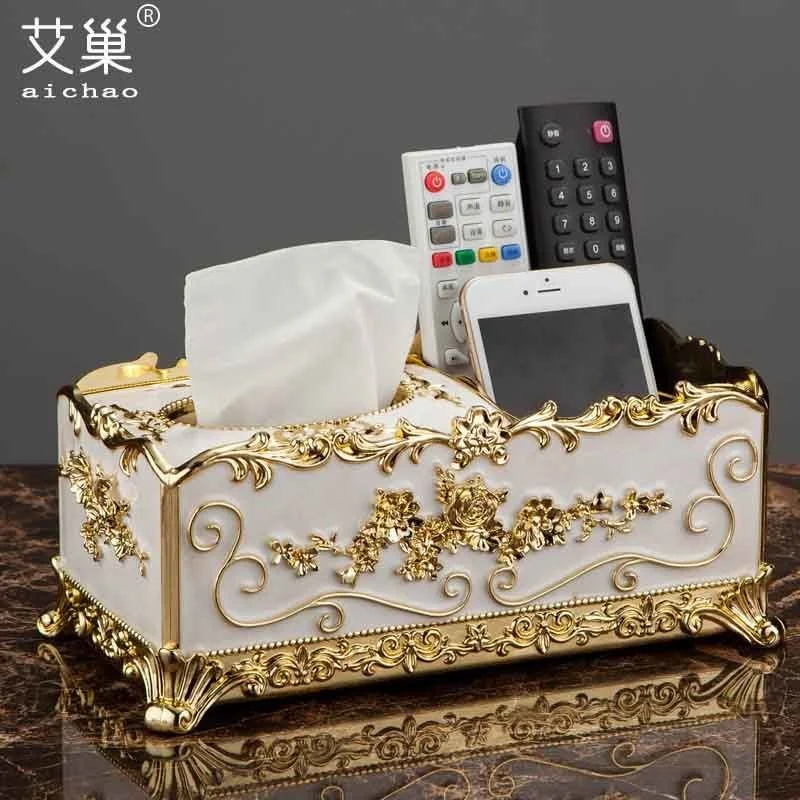 

Nordic Luxury Tissue Boxes Creative Living Room Multifunction Storage Napkin Tissue Boxes Boite A Mouchoir Home Garden DB60ZJ