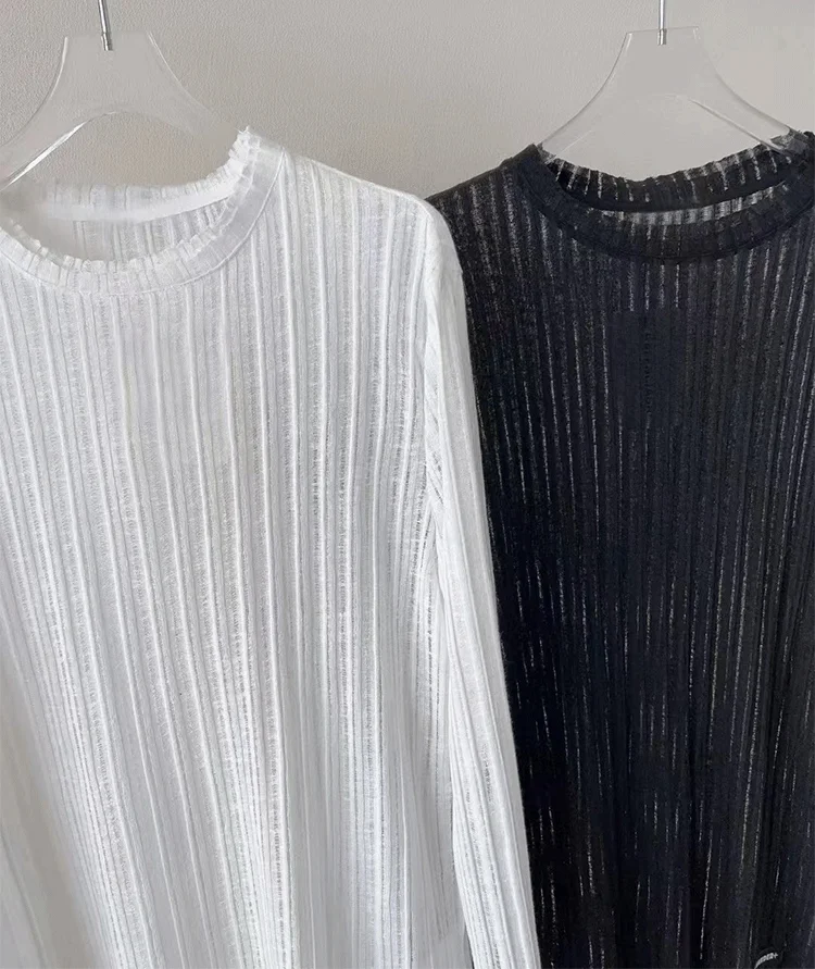 

Женская футболка с длинным рукавом и круглым вырезом, осень 2023