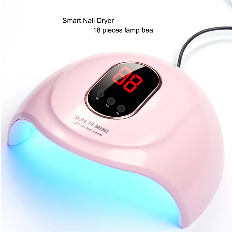 

Quick nail dryer mini phototherapy light roast nail drying machine smart polish glue baked LED nail lamp USB power nagel droger