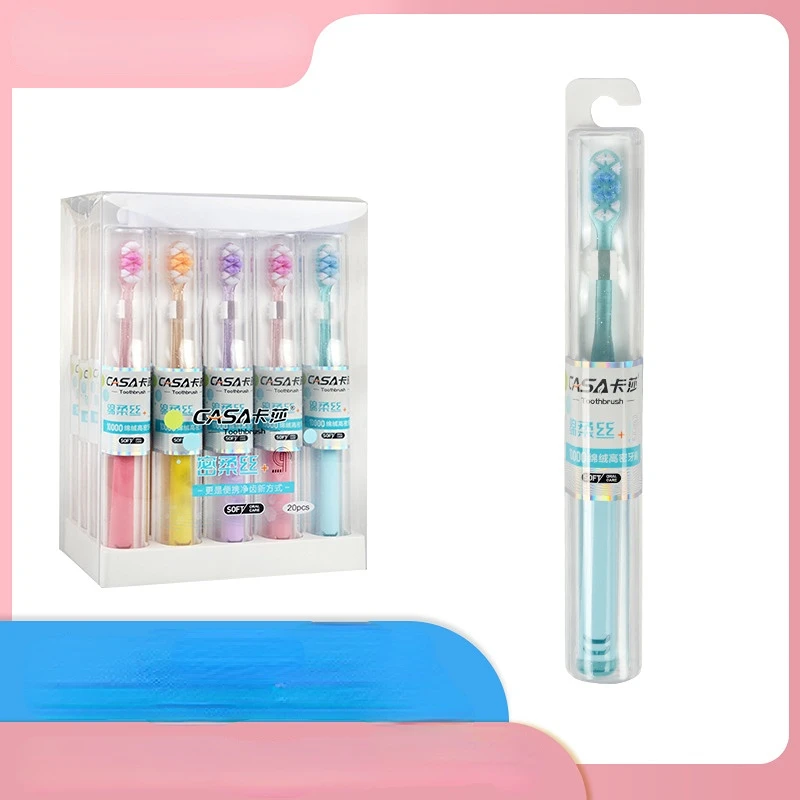 

Colorful Soft Hair Eco Friendly Toothbrush Portable Travel Tooth Brush Soft Fiber Nano Toothbrush Oral Hygiene Care Couples