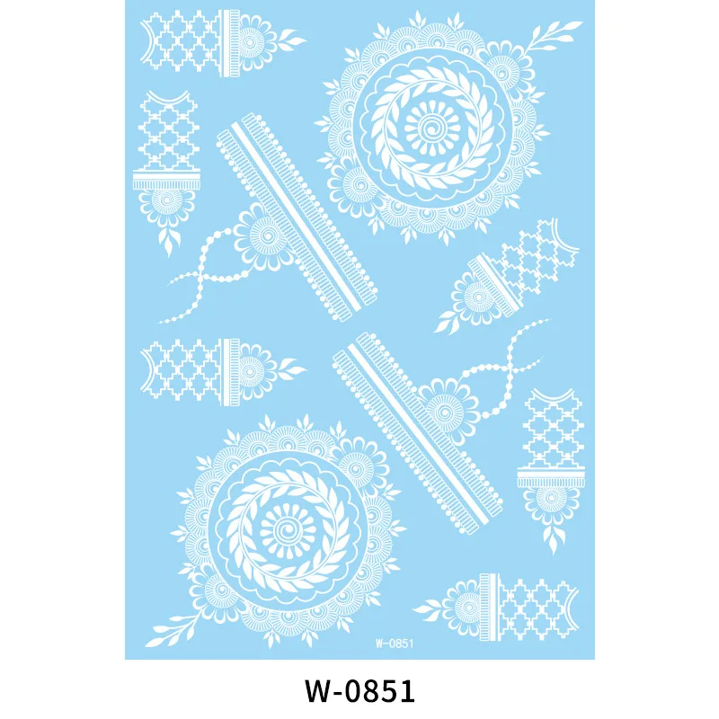 Белая временная татуировка наклейка флэш сексуальные татуировки для свадьбы