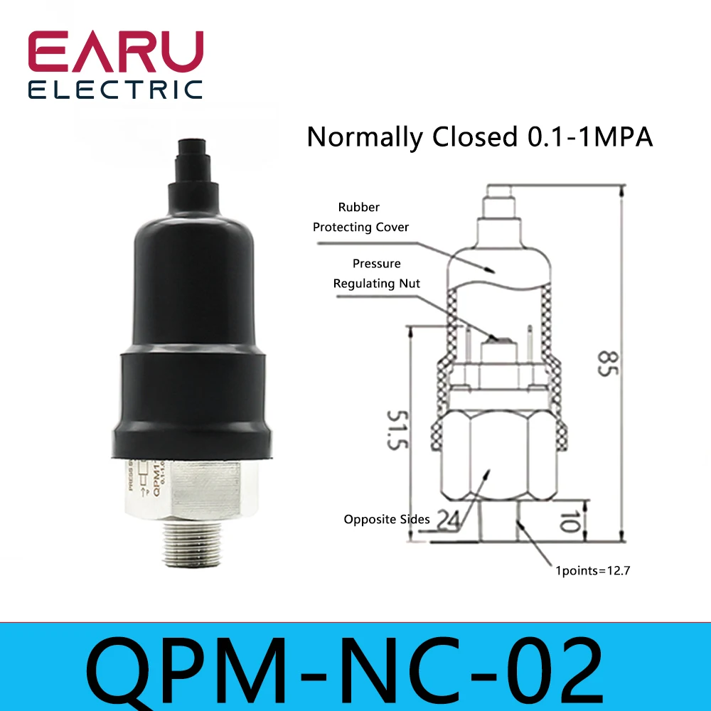

Гидравлический переключатель EARUELECTRIC QPM11-NC/QPM11-NO для воздуха 220V