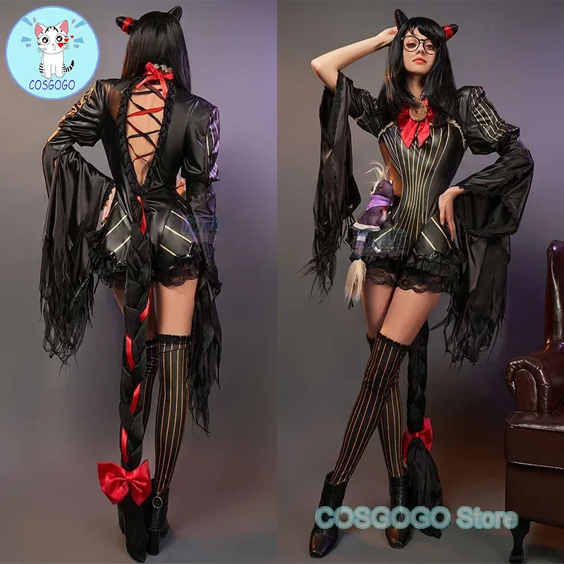 Игра Байонетта Косплей Костюм Хэллоуин Наряды Женская Одежда с кошачьими ушками