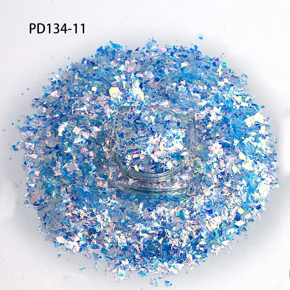 

200g/Bag Holographic Highlight Glitter Shimmering Irregular Fragment Sequins Gradient Opal Nail Glitter Flakes 3D Nail Art Decor