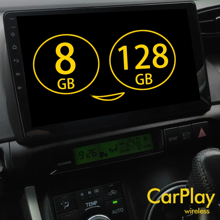 Автомагнитола 2DIN 128 Гб ПЗУ Android 13 для Toyota Wish 2 II XE20 2013 навигация GPS сенсорный экран