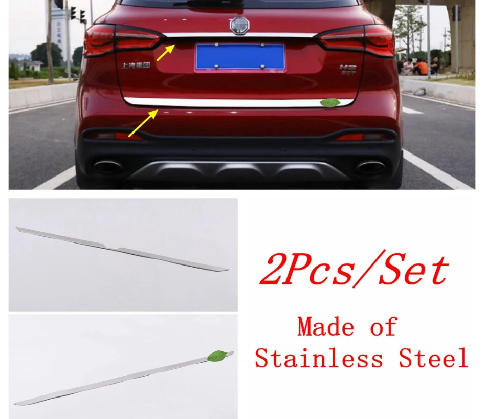 

For MG HS / Plug-in 2020 2021 2022 Tailgate Back Door Gate Bottom Rear Trunk Lid Cover Trim Stainless Steel Accessories