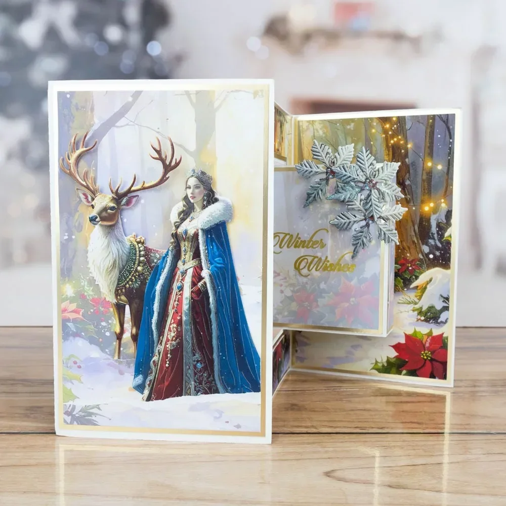 Фото Металлические вырубные ножи Frostveil Queen Snowhart 2026 для скрапбукинга, декора дневников, тиснения, шаблон для DIY открыток ручной работы №5