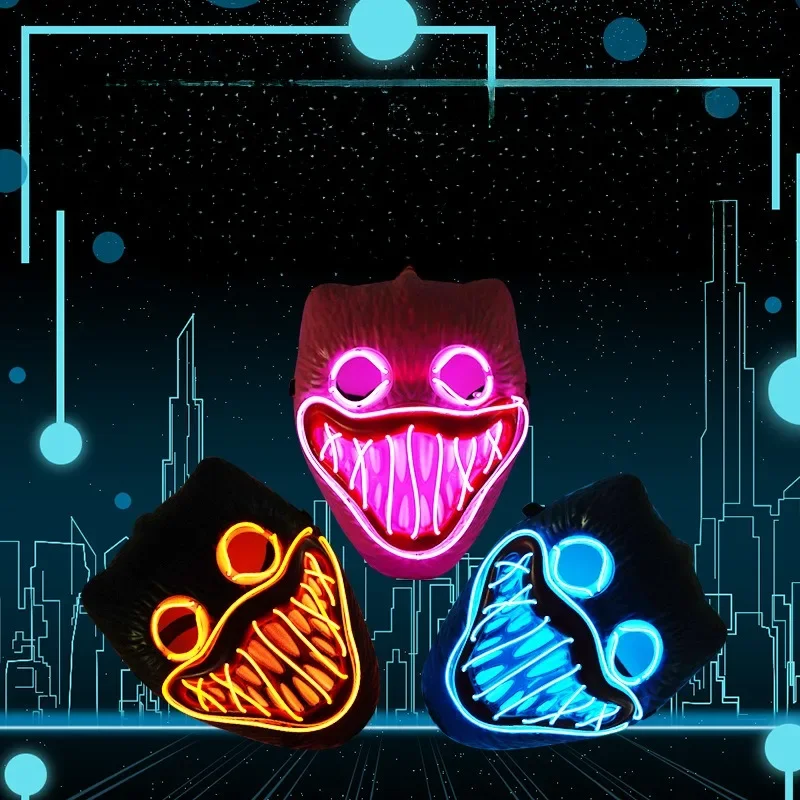 Светящаяся Маска 2024 Стильная Ужасов Для Хэллоуина Usb-фонарик В Комплекте