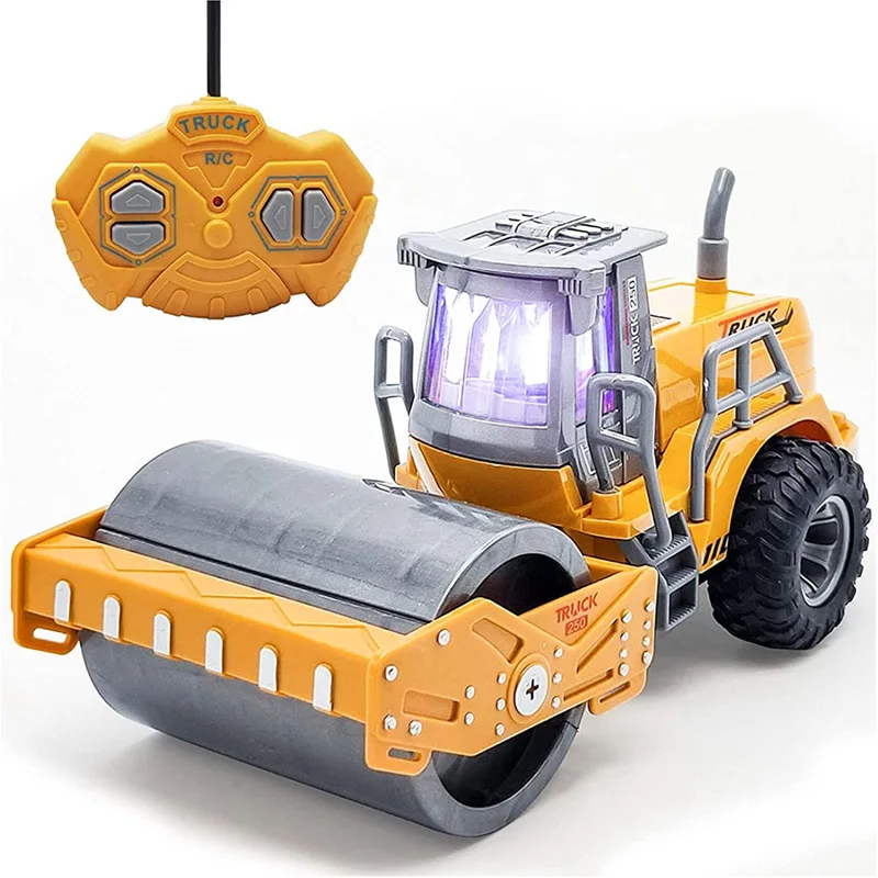 Children Toys Remote Control Car Toys For Boys Radio Control Excavator Bulldozers Road Roller Electric Car Kids Toys Gift