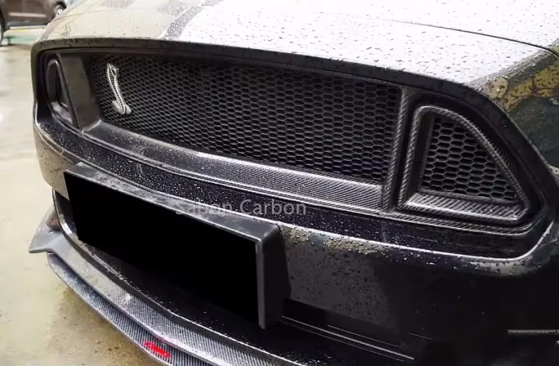 2015-17 Мустанг Решетка переднего бампера R Стиль Углеродное волокно Накладка для Ford