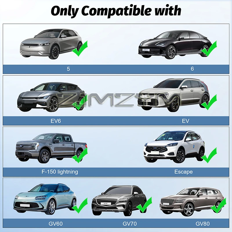 Портативный адаптер V2L Type1 15A разъем зарядного устройства для электромобилей типа