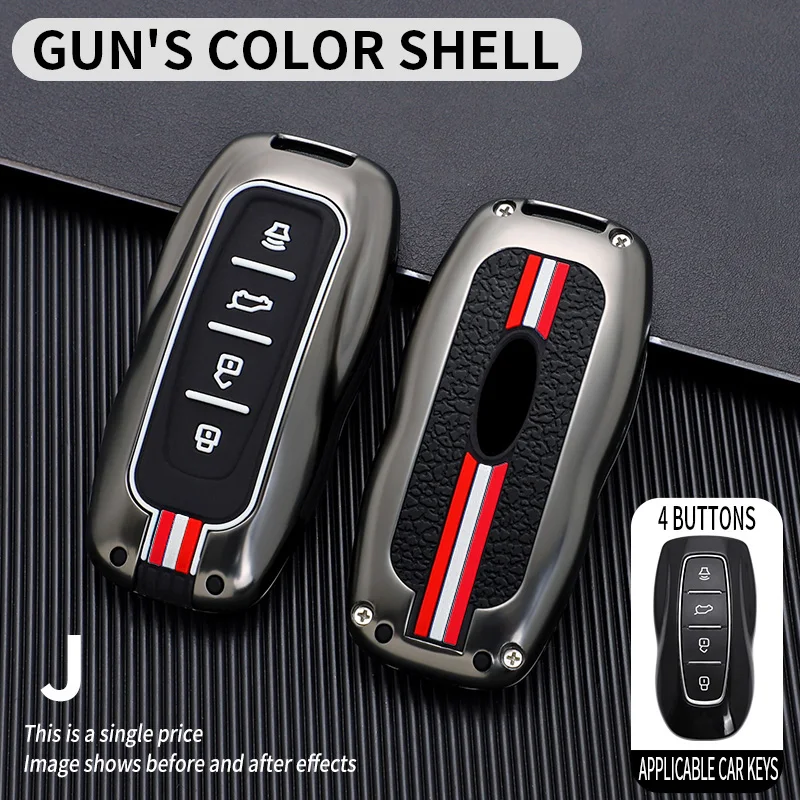 

Новый 4-кнопочный чехол для дистанционного ключа из цинкового сплава для Ford Tourneo Custom 2024 Equator Sport Equator для JMC Territory Key Akcesoria