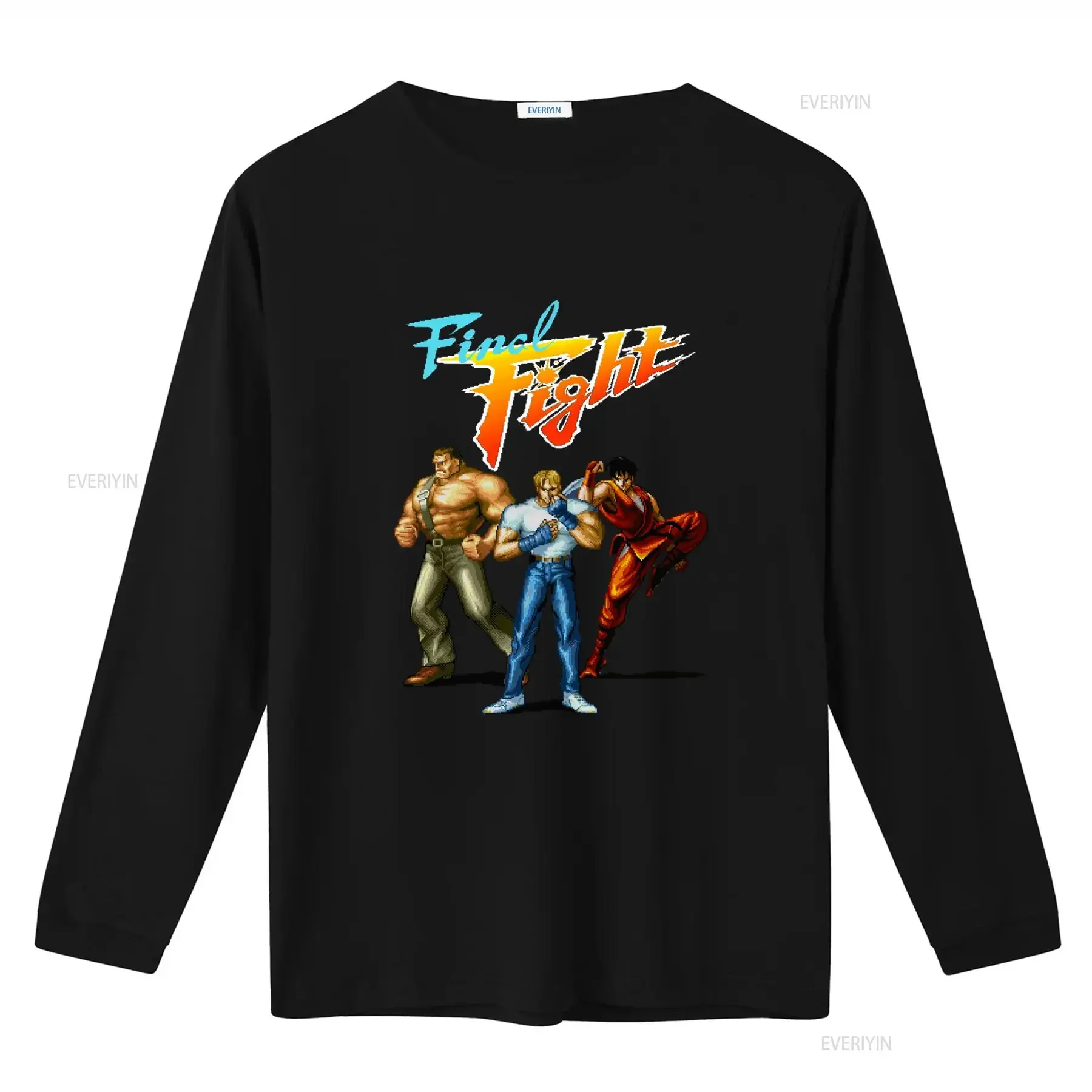 Фото Винтажная футболка унисекс с принтом обложки игры Final Fight для SNES Arcade, стильная, удобная, повседневная, модная №2