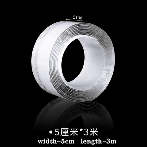 Нано-двусторонняя лента, сверхмощная, прочная, липкая, многоцелевая, многоразовая, водонепроницаемая, монтажная лента, прозрачные клейкие ленты