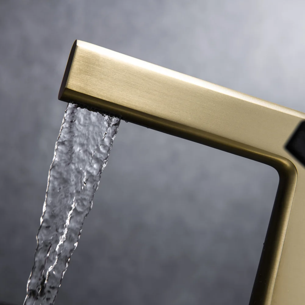 Смеситель для раковины в ванной комнате роскошный выпуклый смеситель из латуни