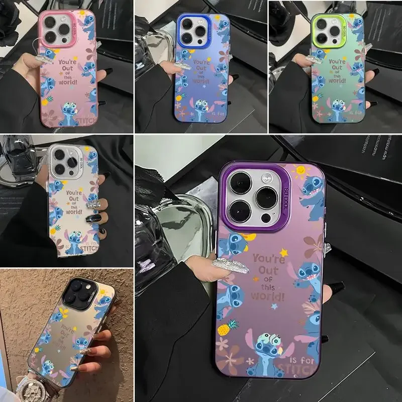 Disney Stitch Iphone 12/14/15 корпус телефона защита от падения защитный чехол модный аниме