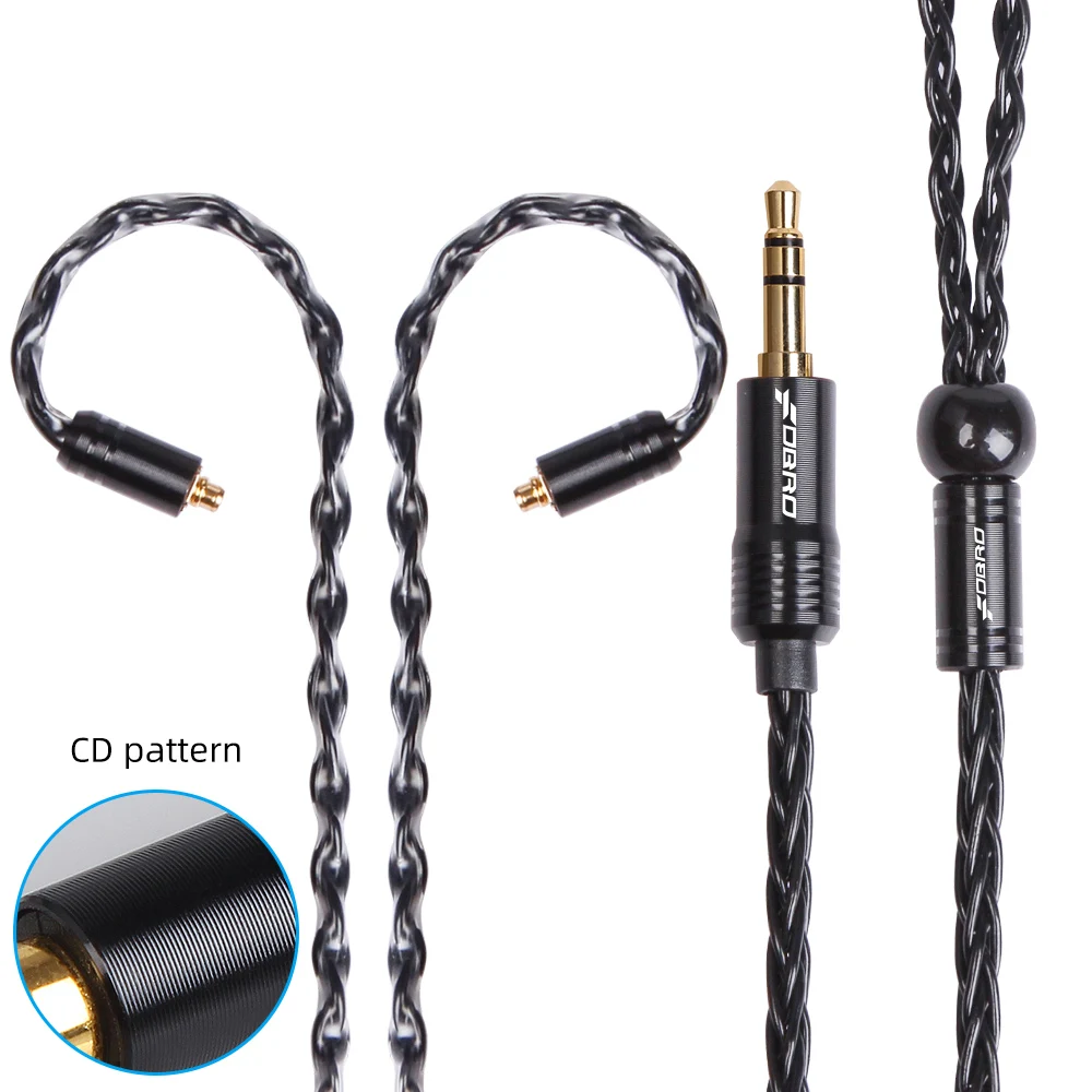 FDBRO 8 core Silver Plated Headset Audio Wire 2.5/3.5/4.4mm With QDC IE40  IE80 Connector Earphone Balanced Cable