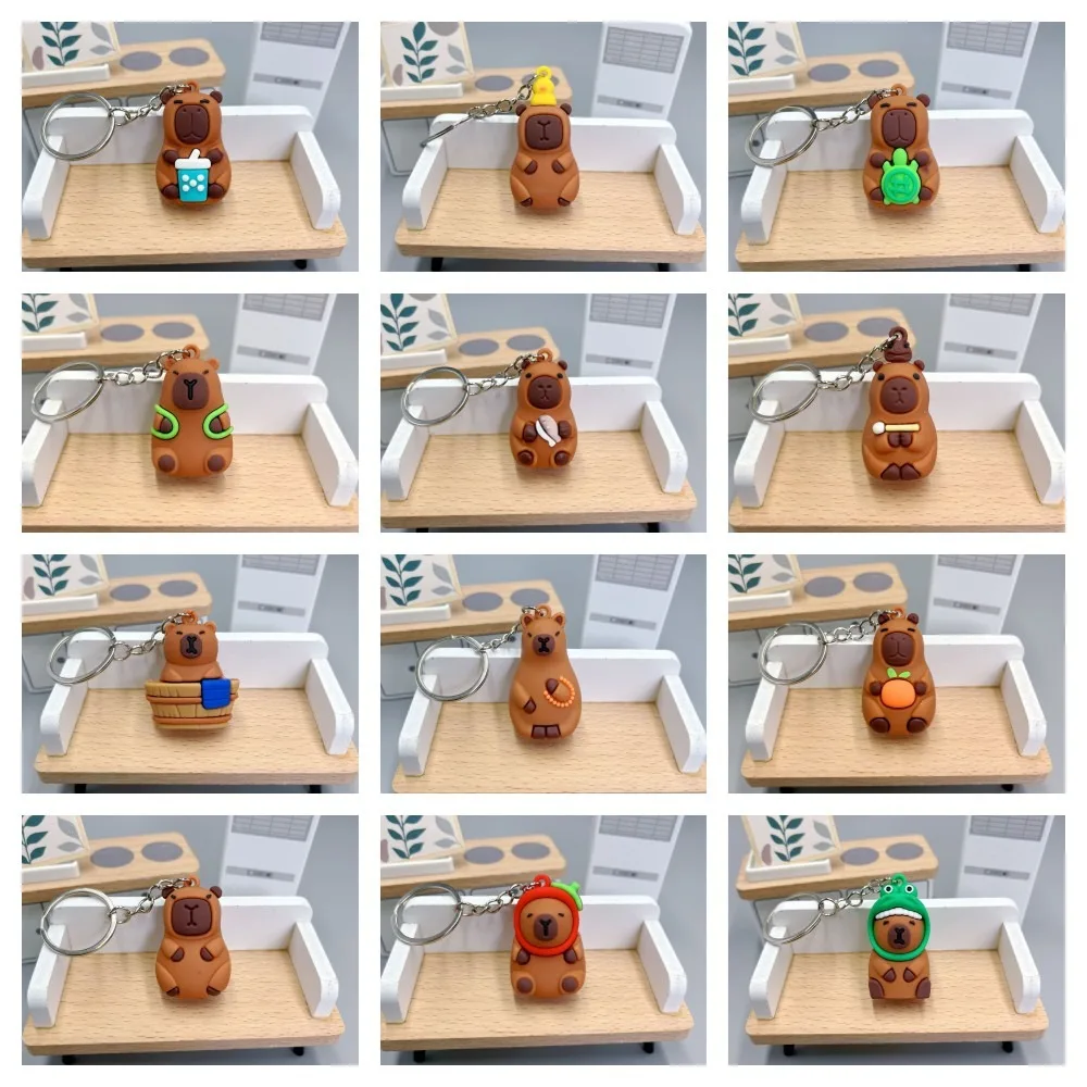 Аксессуары для сумок ПВХ капибара брелок ключей умный водонепроницаемый с