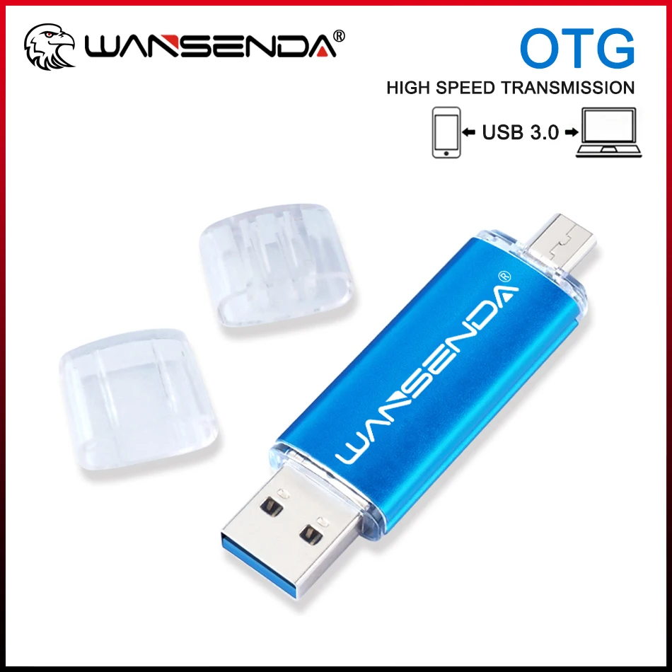 

WANSENDA высокоскоростной USB флеш-накопитель, USB 3,0, OTG, флеш-накопитель 128 ГБ, Micro USB, флешка 256 ГБ, 64 ГБ, 32 ГБ, 16 ГБ, 8 ГБ, USB флеш-накопитель