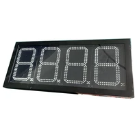 wireless remote control 7 segment 8inch double sided four number station led digital gas price sign