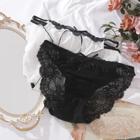 french sexy panties womens underwear low waist seamless ice silk underpants fashion hollow out comfort briefs female lingerie
