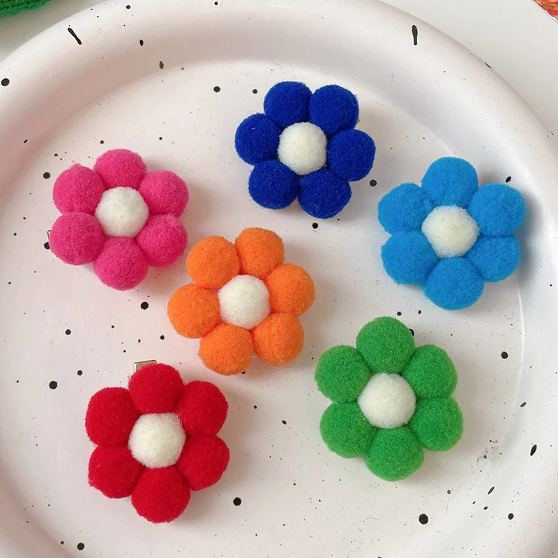 

Color flower hairpin minority design sense bangs clip girl candy color hairpin edge clip Japanese and Korean hair accessories