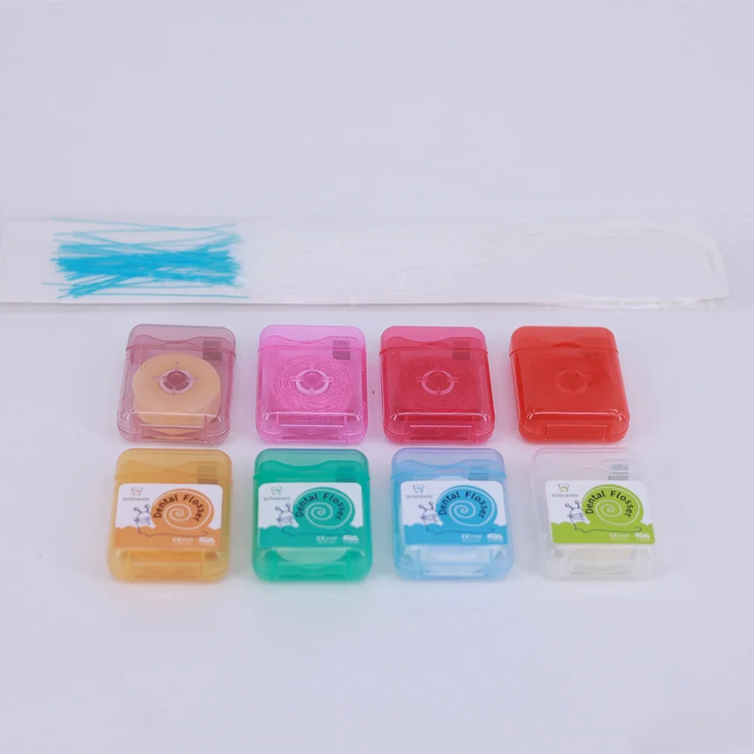 50 м/рулон зубная нить со встроенной катушкой воск нейлоновые фторопласт Macromolecule