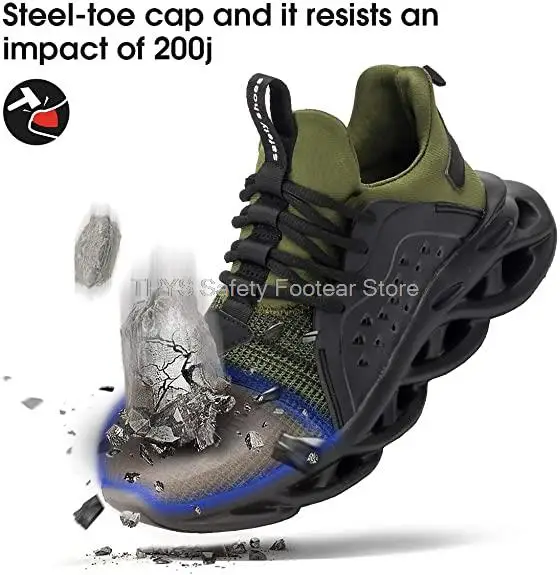 

Мужские рабочие ботинки со стальным носком, размеры 36-48