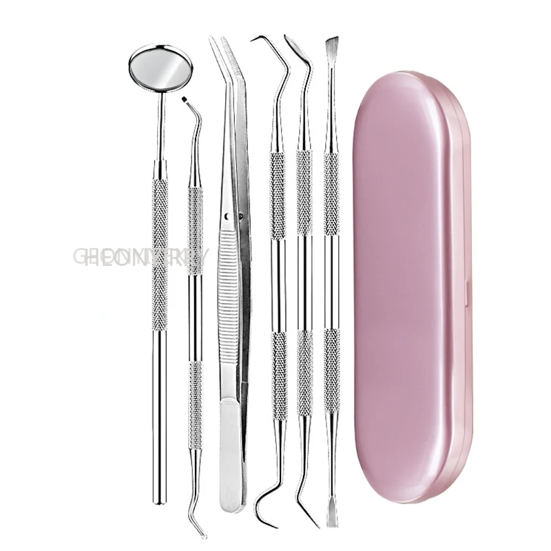 Стоматологический зеркальный серп клетчатый скалер для ухода за полостью рта